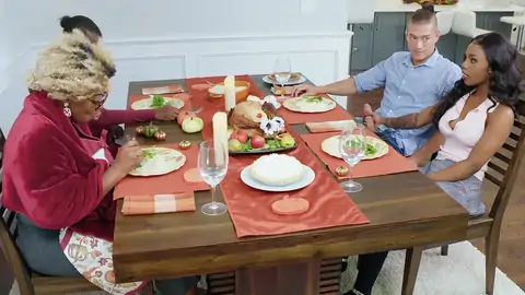 Tatted Ebony Fuckslut Is Railing A Bwc By The Table