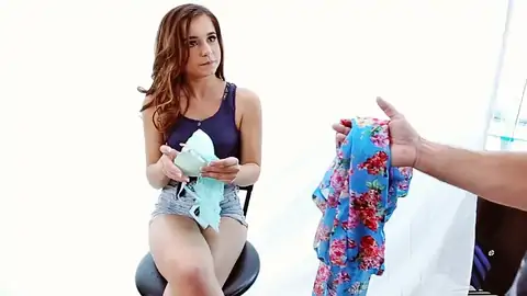 Kharlie Stone Wearing Lingerie And Conversing To The Man